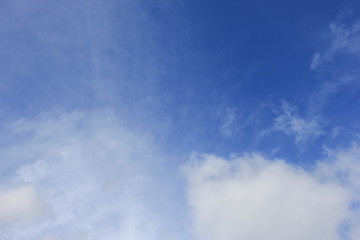 爽やかな青空と白い雲