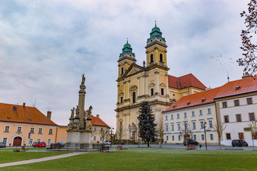 Fototapeta na wymiar Church of the Assumption of the Virgin Mary. Valtice. South Moravian region, Czech republic, Europe.