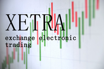 XETRA exchange electronic trading - obrazy, fototapety, plakaty