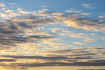 Naklejka na ściany i meble beautiful sky with clouds at sunrise