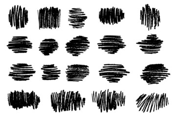 Vector drawing freehand pencil strokes. Abstract scribble backgrounds.