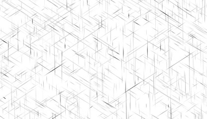 White abstract background with dark lines texture.