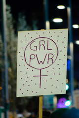 MADRID, SPAIN - MARCH 8, 2019: Massive feminist protest on 8M in favour of women's rights and...