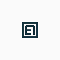 Letter EA AE initial logo design template vector illustration