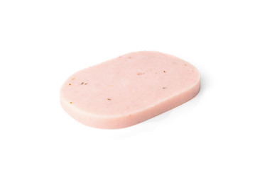 Chicken ham isolated on white background.
