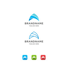 Letter A Abstract initial logo design template vector illustration