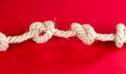 thick linen gray rope