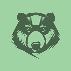Bear head mascot sport logo vector illustration