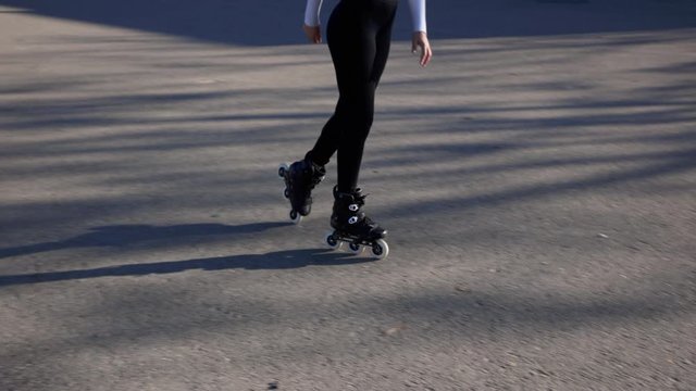 Skating in line
