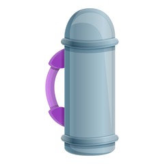 Stainless thermo bottle icon. Cartoon of stainless thermo bottle vector icon for web design isolated on white background