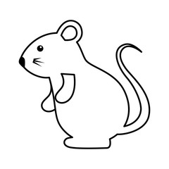cute rodent rat isolated icon vector illustration design