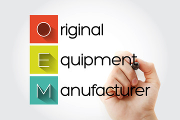 OEM - Original Equipment Manufacturer acronym, business concept background