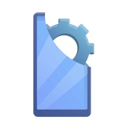 Broken smartphone icon. Cartoon of broken smartphone vector icon for web design isolated on white background