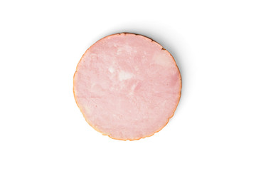 Smoked meatloaf isolated on white background.