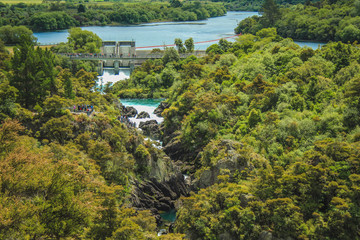 Fototapeta na wymiar View over Aratiatia Rapids in Taupo, North Island, New Zealand