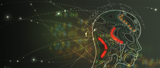 Conceptual technology illustration of artificial intelligence