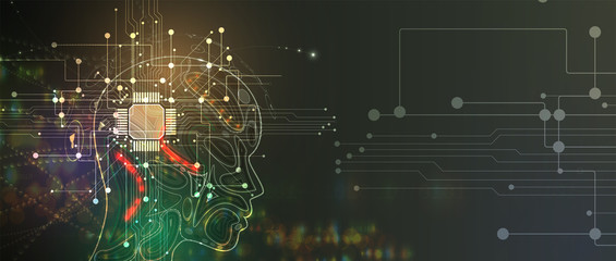 Conceptual technology illustration of artificial intelligence