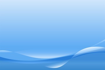 Abstract Blue Wave Background Template Vector, Blue Background with Beautiful Wave and Gradient Design