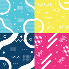 Cover design template with abstract geometric background. retro style covers