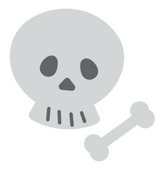 10月　骸骨のイラスト