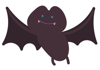 10月　コウモリのイラスト
