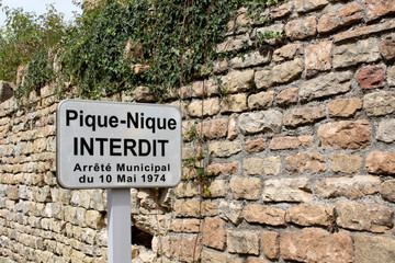 pique nique interdit