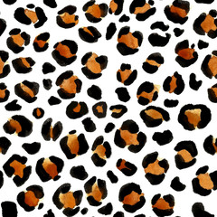 Leopard seamless pattern. Design wallpaper, fabrics, postal packaging.