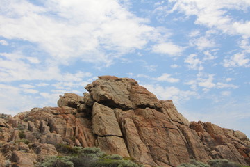 Fototapeta na wymiar rocks and blue sky