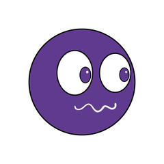 worried expression emoji isolated icon vector illustration design