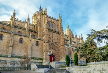 Cathedral in the historical center of the city of Salamanca Spain