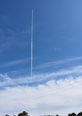 Aircraft flying straight up in the air