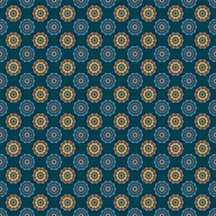 Seamless and editable vector retro pattern for textile and fabric design