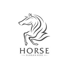 Fast Horse logo Design Vector, Creative design, Template, illustration