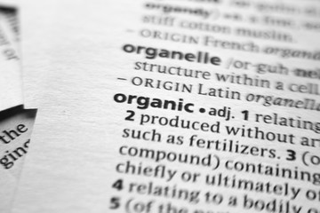 Word or phrase Organic in a dictionary.