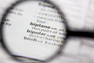 Word or phrase Biplane in a dictionary.