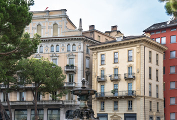 Obraz premium Piazza della Riforma, Lugano, Switzerland