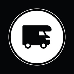 Camper truck icon illustration isolated vector sign symbol