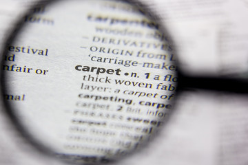 Word or phrase Carpet in a dictionary.