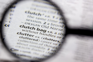 Word or phrase Clutch bag in a dictionary.