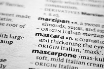 Word or phrase Mascara in a dictionary.
