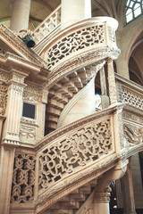 marble circular stairs inside the church