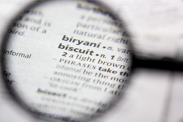 Word or phrase Biscuit in a dictionary.