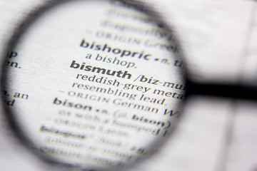 Word or phrase Bismuth in a dictionary.