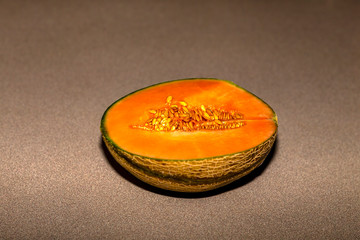  Half of North American Charentais melon . Charentais melon is the English name of a small variety of melon grown in Africa and some regions of the USA