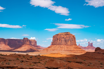 Fototapeta premium Landscape of Monument valley. Navajo tribal park, USA.