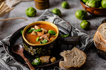 Delicious homemade goulash soup