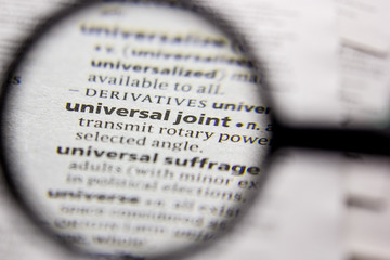 Word or phrase Universal Joint in a dictionary.