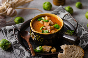 Delicious homemade goulash soup