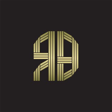 recommend clip art: RB Logo monogram outline style linked isolated with gold colors