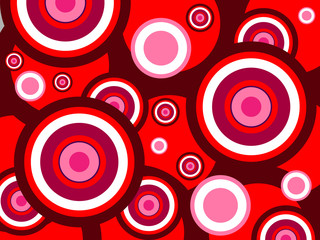 Trendy modern background with geometric colored circles. Bright multi-colored circles.